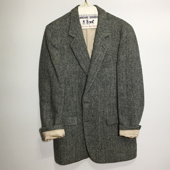 Vintage HARRIS TWEED Sport Coat Jacket Blazer Moore’s - Picture 2 of 16